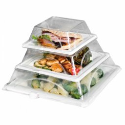 Couvercle en PET pour rfrence 215.94 - 27x27x5 cm - carton de 150