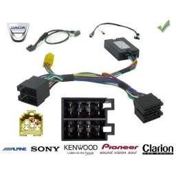 COMMANDE VOLANT DACIA LODGY 2012- - Pour JVC complet avec interface specifique