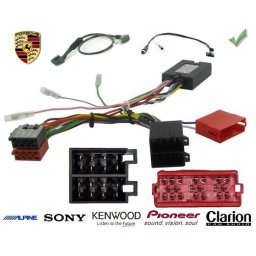 COMMANDE VOLANT Porsche Boxster 2002- - Pour JVC complet avec interface specifique