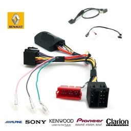 COMMANDE VOLANT RENAULT FLUENCE 2010- (Mini ISO) - Pour CLARION complet avec interface specifique