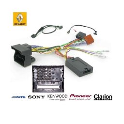 COMMANDE VOLANT RENAULT FLUENCE 2010- (Fakra) - Pour CLARION complet avec interface specifique