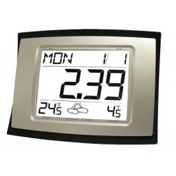 WS8167 Noir Argent - Horloge météo