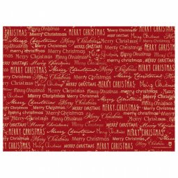 Set de table 31x43cm MERRY CHRISTMAS ROUGE- Carton de 2000 units