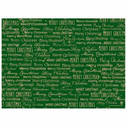 Set de table 31x43cm MERRY CHRISTMAS VERT- Carton de 2000 units