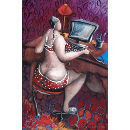 Julie sur l'ordi