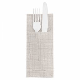 Serviette Soft kangourou 33x40cm texture Fil CHOCOLAT - Carton de 700