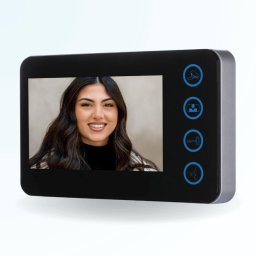 Station intérieure (écran) 4.3" coloris noir pour interphone vidéo 2 fils