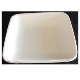 Verrine carre en cellulose naturelle fibre de canne sucre -Blanc -