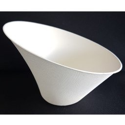 Verrine ovale en cellulose naturelle fibre de canne sucre - Blanc -