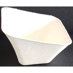Verrine carre en cellulose naturelle fibre de canne sucre - Blanc -