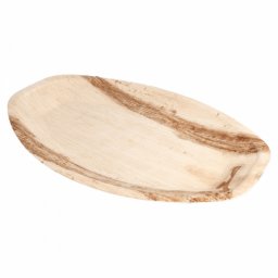 Plateau ovale en feuille de palmier 33.5x23x2.5(h) cm - carton de 200