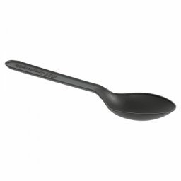 Petite cuillre compostables et biodgradables NOIRE en CPLA 12.7 cm -