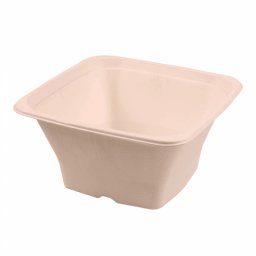 Saladier carr en cellulose naturelle fibre de canne sucre Naturel -
