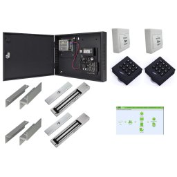 Kit complet de contrôle d'accès réseau code et badge - 2 portes