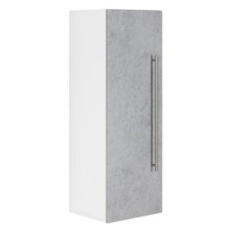 Colonne SANTINI 100cm blanc mat avec porte en Aspect Béton