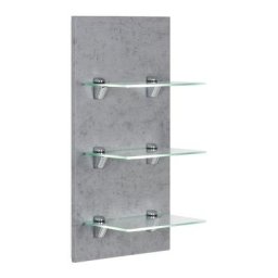 Étagère murale SANTINI Aspect Béton avec 3 tablettes en verre