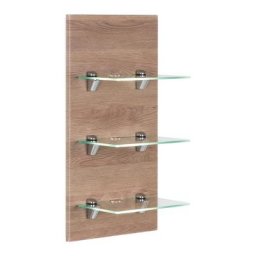 Étagère murale à Led SANTINI décor chêne avec 3 tablettes en verre