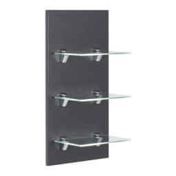 Étagère murale SANTINI anthracite satiné avec 3 tablettes en verre