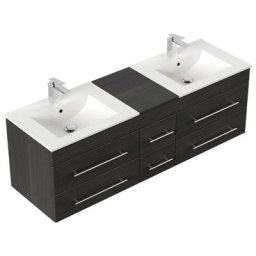 Meuble salle de bain double vasque Roma XL Charbon antique