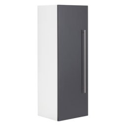 Colonne SANTINI 100cm blanc mat avec porte en anthracite satiné