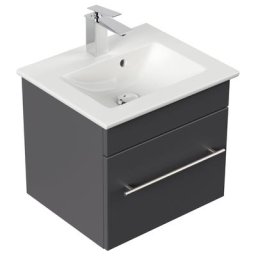 Meuble SDB avec vasque de Villeroy & Boch Venticello 50 cm anthracite satiné