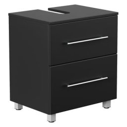 Meuble sous vasque 55 cm avec pieds noir aspect satiné