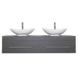 Classico XL SoftClose anthracite satiné avec vasque à poser
