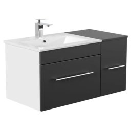 Ensemble de meubles de bain Fortuna noir satiné