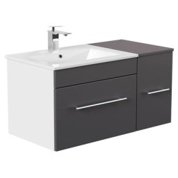 Ensemble de meubles de bain Fortuna anthracite satiné