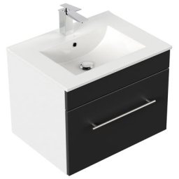 Meuble salle de bain SANTINI 60 noir satiné
