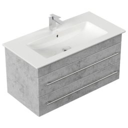 Meuble SDB avec vasque de Villeroy & Boch Venticello 100 cm Aspect Béton