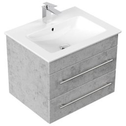 Meuble SDB avec vasque de Villeroy & Boch Venticello 65 cm Aspect Béton