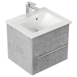 Meuble SDB avec vasque de Villeroy & Boch Venticello 50 cm Aspect Béton
