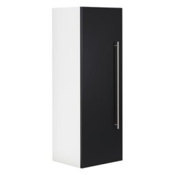 Colonne SANTINI 100cm blanc mat avec porte en noir satiné