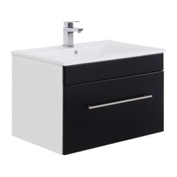 Meuble salle de bain SANTINI 75 noir satiné