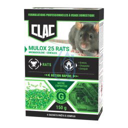 MULO'CLAC CÃ©rÃ©ales au Bromadiolone - Mulots - Campagnols 150 g