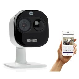 Caméra wifi intérieur extérieur hd 1080p + alarme 110 db intégrée - yale smart living