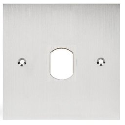 Façade inox percée au diamètre 25 mm pour lecteur vigik pour fixation sur pot de 60 mm