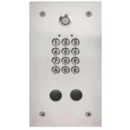 Clavier encastré inox 100 codes - 2 relais avec perçage t25/vigik et perçage Ø19mm (120134)