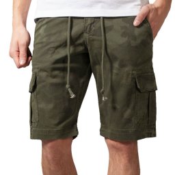 Pour des hommes short URBAN CLASSICS - Camo Cargo - olive camo - TB1612-olive camo