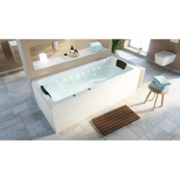Deluxe Balnéo Omega Ultra 190x90 Made in Germany 80 buses & LED avec robinet