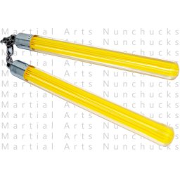 Nunchaku transparent en acrylique jaune