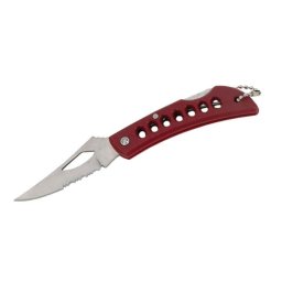 Porte-clé couteau 13,5cm rouge bordeaux