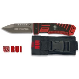 Couteau tactique titane G10 - RUI pompier
