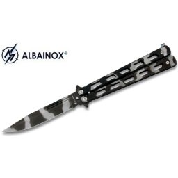 Balisong couteau papillon 22,5cm camouflage - ALBAINOX