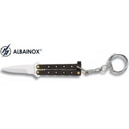 Balisong porte-clé 8,8cm - Couteau papillon noir