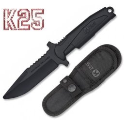 Poignard couteau d'entrainement 23,5cm combat noir K25
