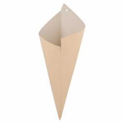 Cornet kraft 29 x 42 cm NATUREL 600 g pour marrons chauds - carton de