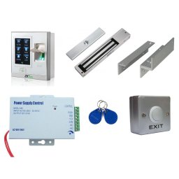 Promotion - kit de contrôle d'accès autonome empreinte digitale et badge, écran tactile - intérieur