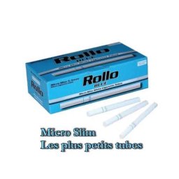 200 Tubes Micro Slim Rollo Bleu (5.5mm)